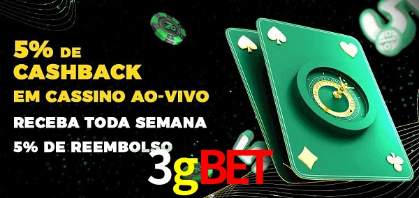 Promoções do cassino ao Vivo 3gbet